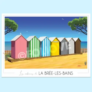 Affiche La Brée les bains par la marque Foliove Foliove - Affiche La Brée les bains