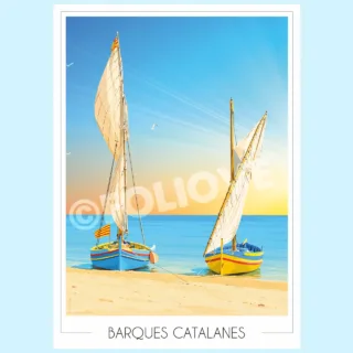 Affiche Barques Catalanes par la marque Foliove Foliove - Affiche Barques Catalanes