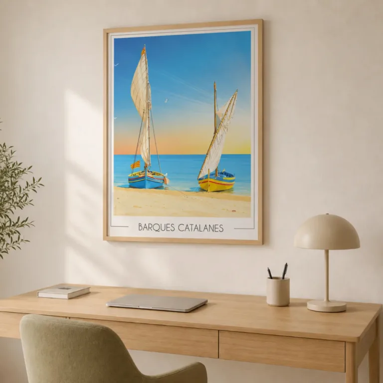 FOLIOVE - Affiche Barques Catalanes – B0 (100x140 cm)