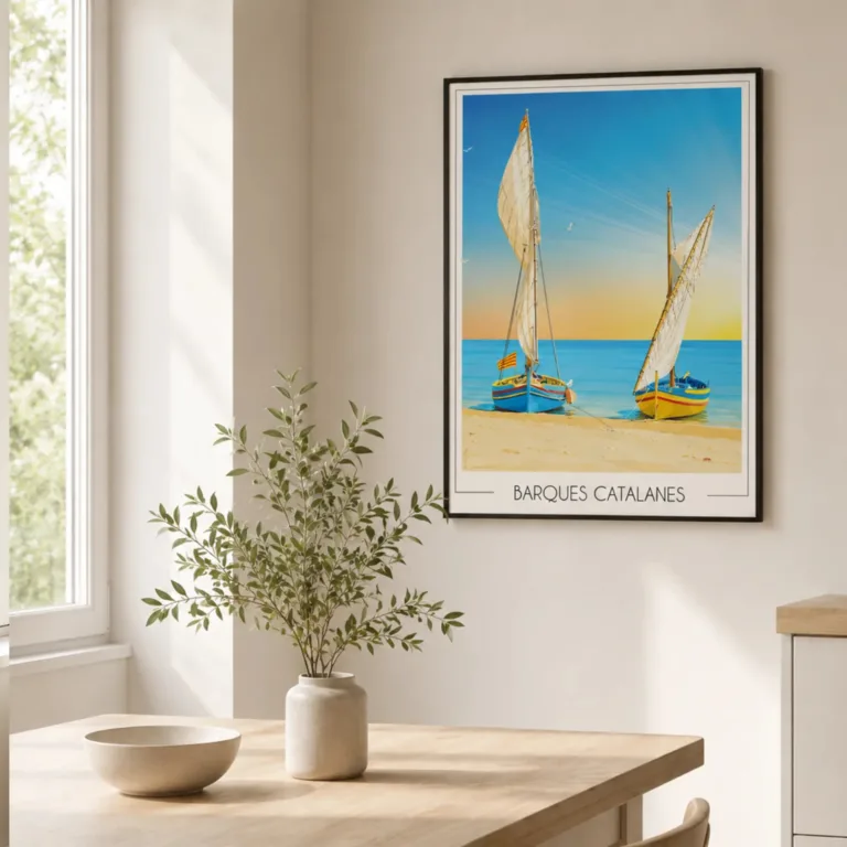 FOLIOVE - Affiche Barques Catalanes – B0 (100x140 cm)