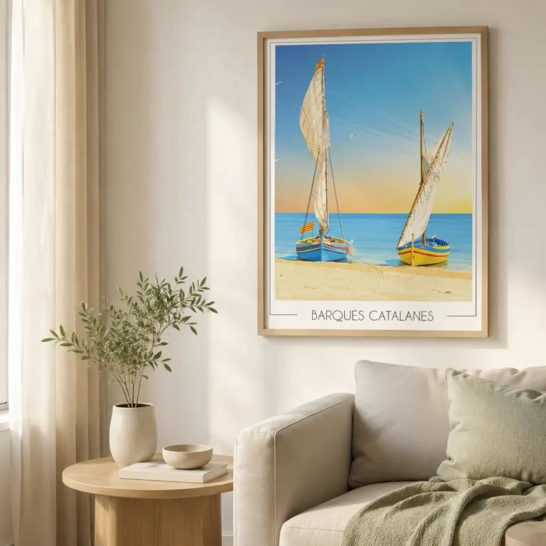 FOLIOVE - Affiche Barques Catalanes – B0 (100x140 cm)