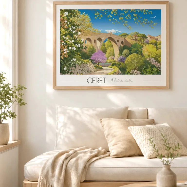 Foliove - Affiche de Céret - Pont du Diable – B0 (100 x 140 cm)