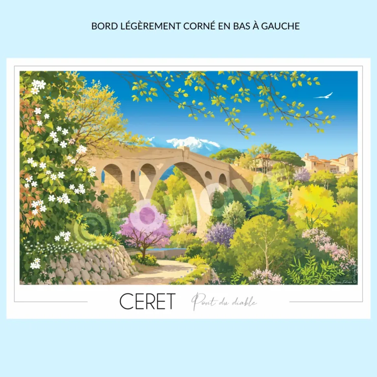 AfficheCeretpontdudiableimparfaite 71de6e50 572d 4ec8 95e0 536d5b86a6f6 Foliove - Affiche de Céret - Pont du Diable | Imparfaite 30x42 – A3 (30 x 42 cm)