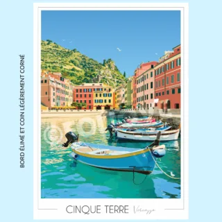 Foliove - Affiche Cinque Terre – Vernazza | Imparfaite 30×42 cm