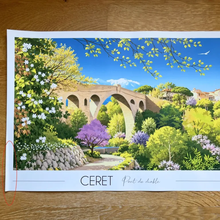 Foliove - Affiche de Céret - Pont du Diable | Imparfaite 30x42 – A3 (30 x 42 cm)