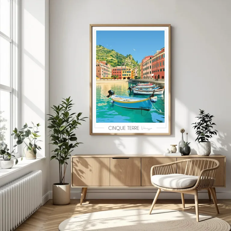 Foliove - Affiche Cinque Terre – Vernazza – 100x140 cm (B0)