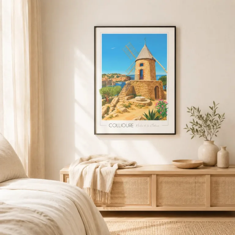 Foliove - Affiche Collioure Moulin de la Cortina – 100x140 cm (B0)