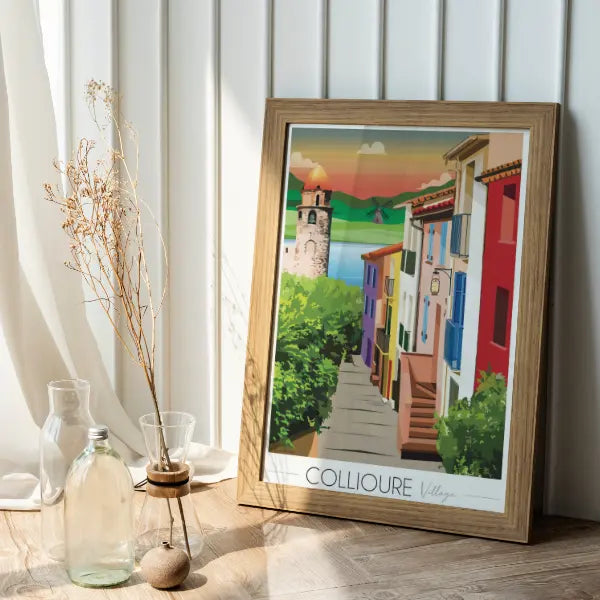 Foliove - Affiche Collioure Village - Edition limitée 50ex – 50x70 cm (B2)