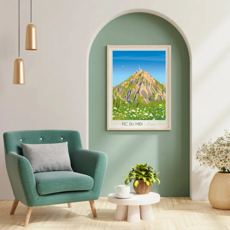 Foliove - Affiche Pic du Midi de Bigorre - Été – 100x140 cm (B0)