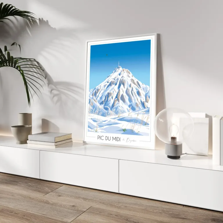Foliove - Affiche Pic du Midi de Bigorre - Hiver – 100x140 cm (B0)