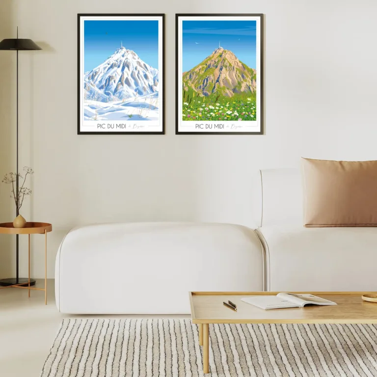 Foliove - Affiche Pic du Midi de Bigorre - Hiver – 100x140 cm (B0)