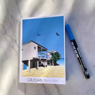 Bloc Notes Gruissan Maisons sur pilotis par la marque Foliove Foliove - Bloc Notes Gruissan Maisons sur pilotis