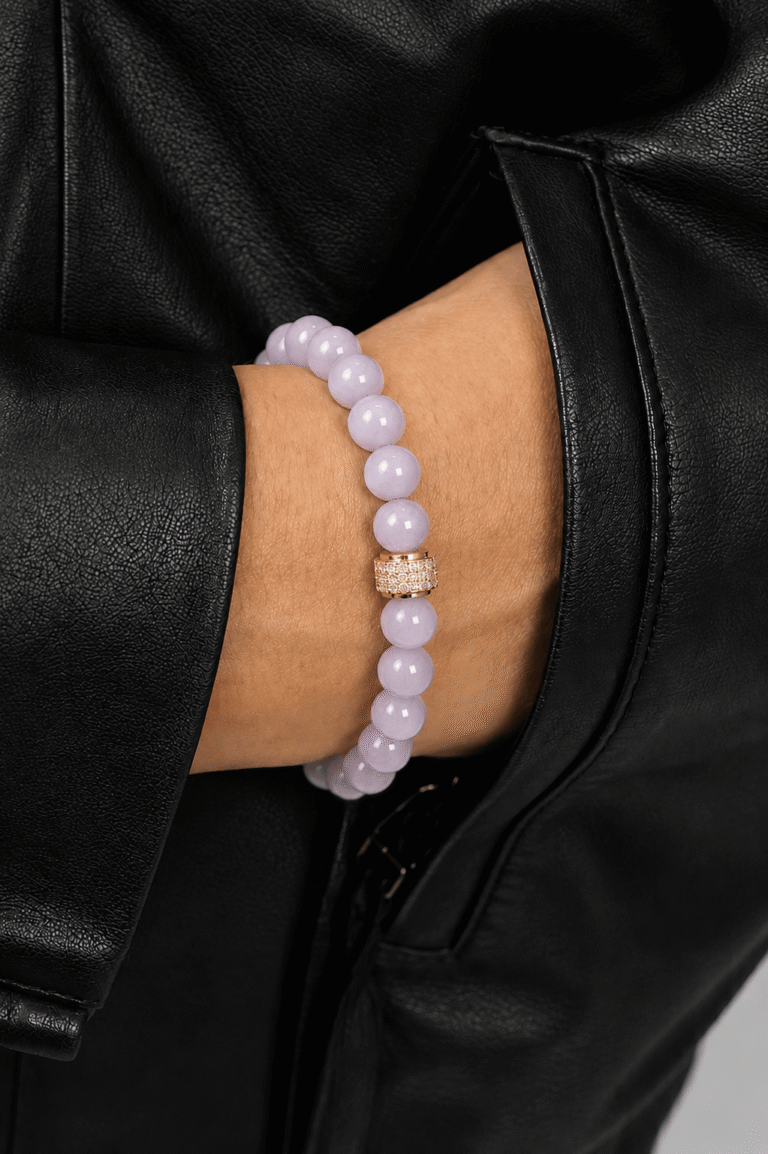 NEIJE - Bracelet Kunzite Or Jaune – L (poignet de 17 à 19 cm)