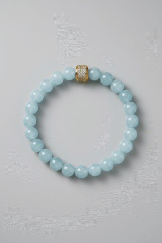 Bracelet Homme Aigue Marine Or Jaune par la marque NEIJE NEIJE - Bracelet Homme Aigue Marine Or Jaune