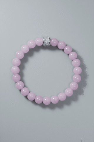 Bracelet Homme Kunzite Or Blanc par la marque NEIJE NEIJE - Bracelet Homme Kunzite Or Blanc