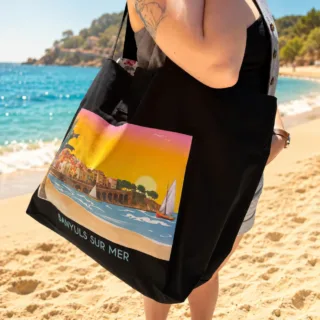 Cabas XXL Banyuls sur Mer par la marque Foliove Foliove - Cabas XXL Banyuls sur Mer