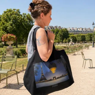 Cabas XXL Paris vasque par la marque Foliove Foliove - Cabas XXL Paris vasque