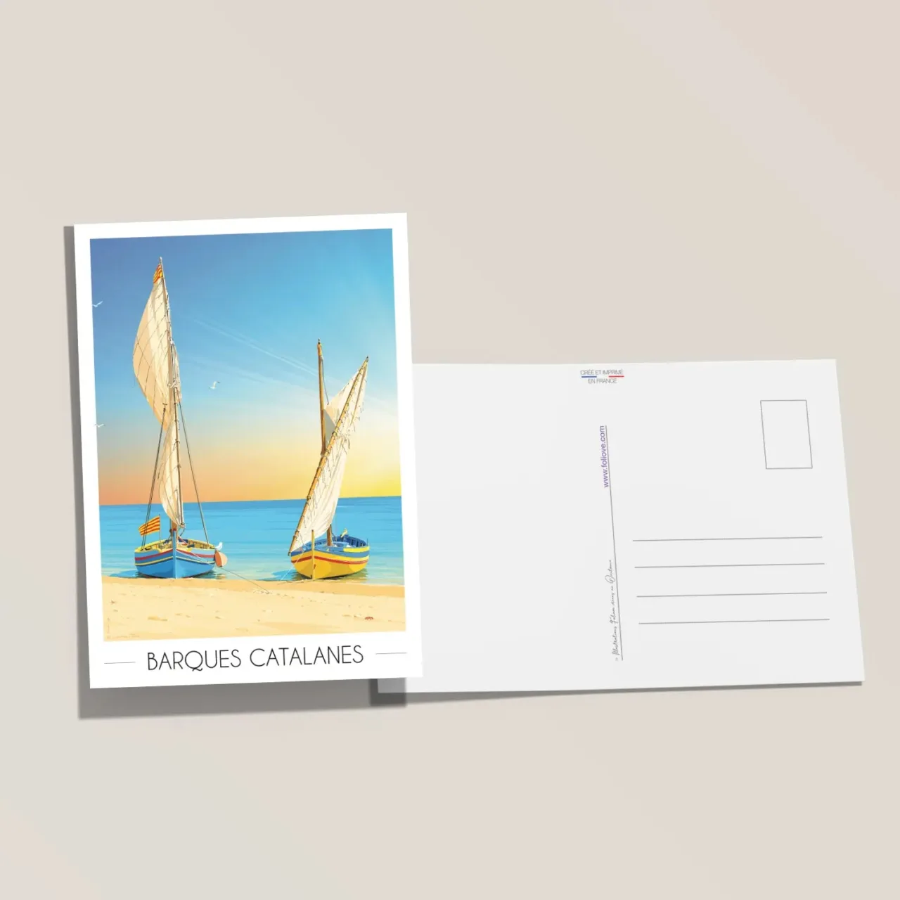 Carte postale barques catalanes 1 FOLIOVE - Carte postale Barques Catalanes