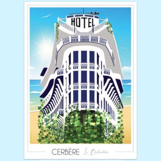 Affiche Cerbère Hôtel Belvédère du rayon vert par la marque Foliove Foliove - Affiche Cerbère Hôtel Belvédère du rayon vert