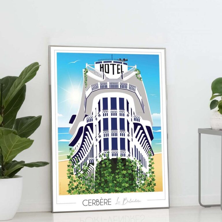 Foliove - Affiche Cerbère Hôtel Belvédère du rayon vert – 100x140 cm (B0)