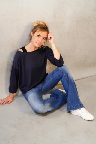 Sweat col bateau Cléa par la marque THELMA & ROSE THELMA & ROSE - Sweat col bateau Cléa