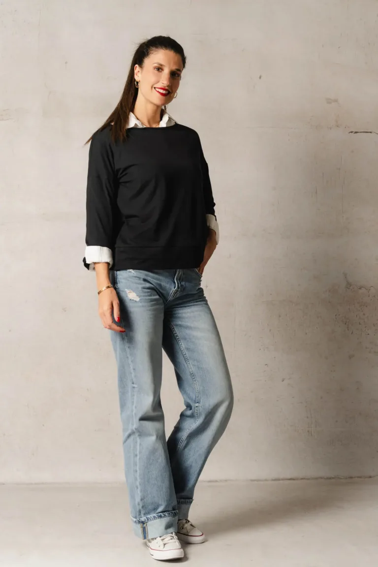 Thelma Rose - Sweat col bateau Cléa – T3 (42/44) / Noir