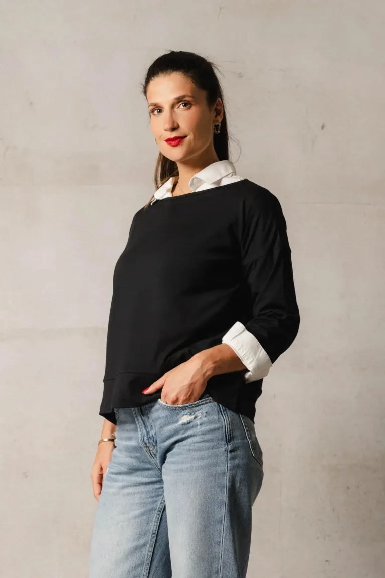 Thelma Rose - Sweat col bateau Cléa – T3 (42/44) / Rouge
