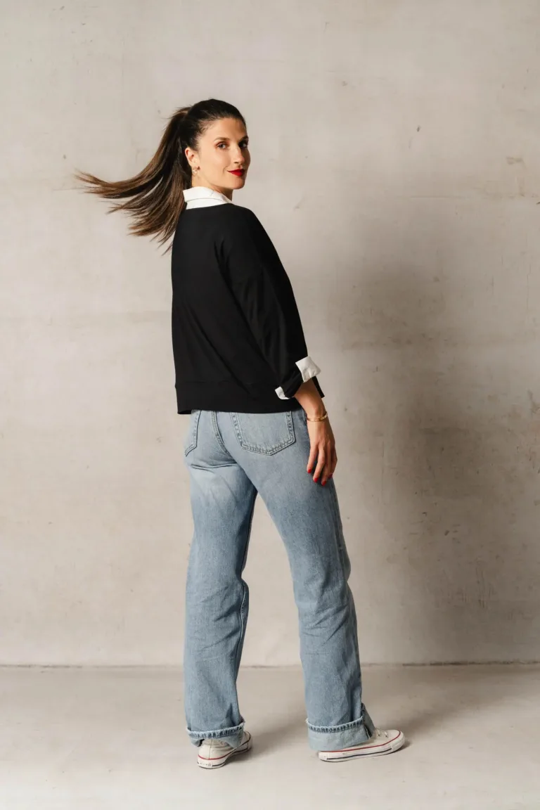 Thelma Rose - Sweat col bateau Cléa – T3 (42/44) / Noir