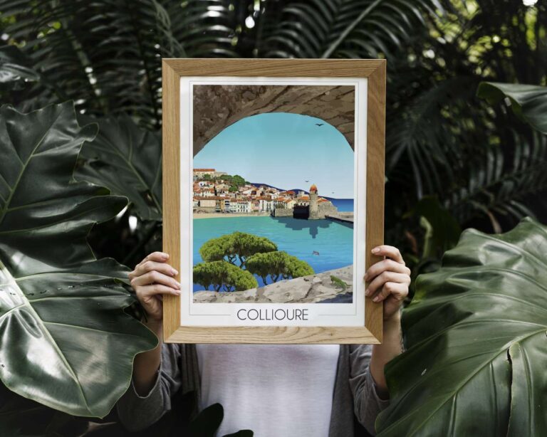 Foliove - Affiche Collioure village de pêcheurs – 100x140 cm (B0)