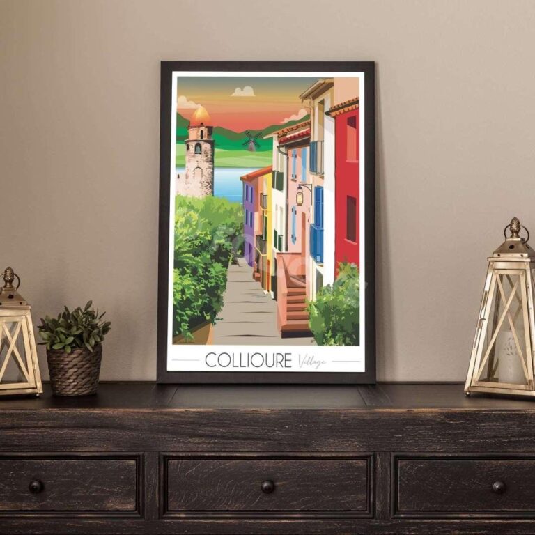 Foliove - Affiche Collioure Village - Edition limitée 50ex – 50x70 cm (B2)