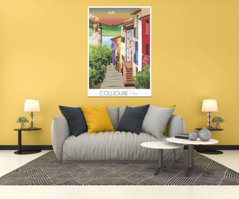 Foliove - Affiche Collioure Village - Edition limitée 50ex – 50x70 cm (B2)