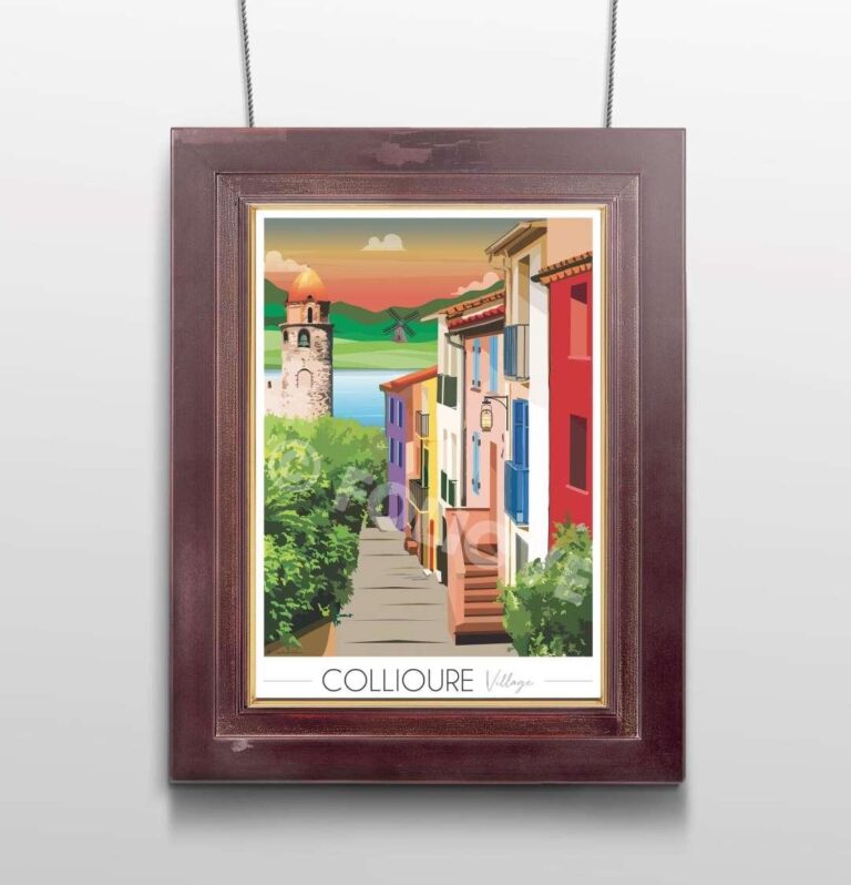 Foliove - Affiche Collioure Village - Edition limitée 50ex – 50x70 cm (B2)