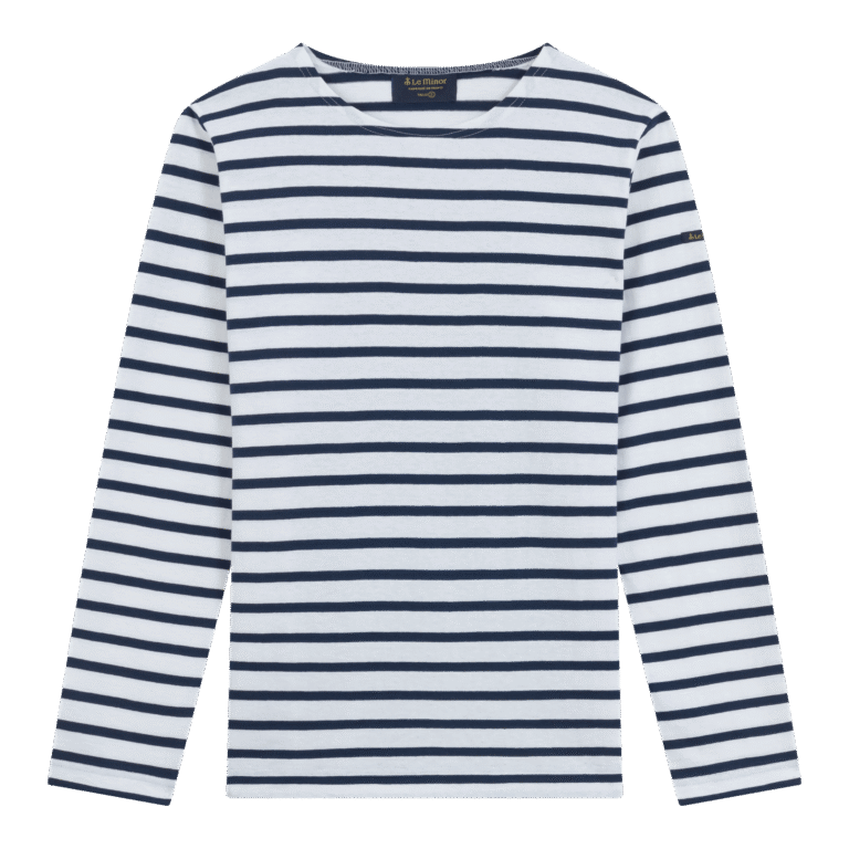 Le Minor - Marinière classique blanche et marine pour homme – XXXL