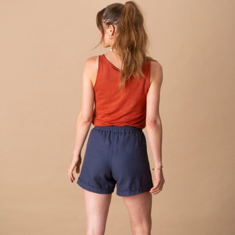 Le T-Shirt Propre - Le short 100% Lin Français - Femme – Beige / XL