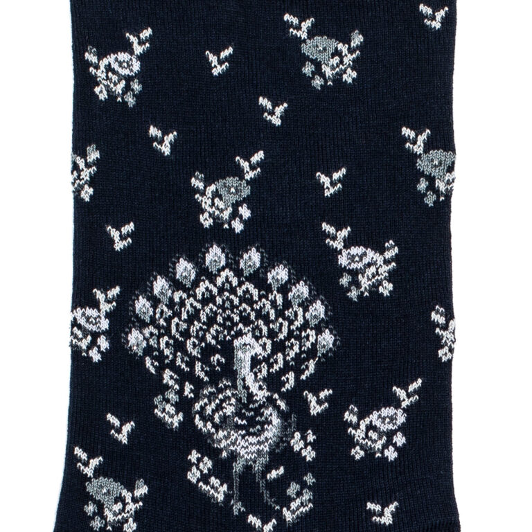 Maison Broussaud - Les paons - chaussettes femme - coton marine – 39/41 / MARINE