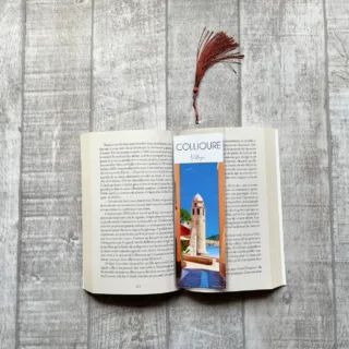 Marque-page Collioure clocher par la marque Foliove Foliove - Marque-page Collioure clocher