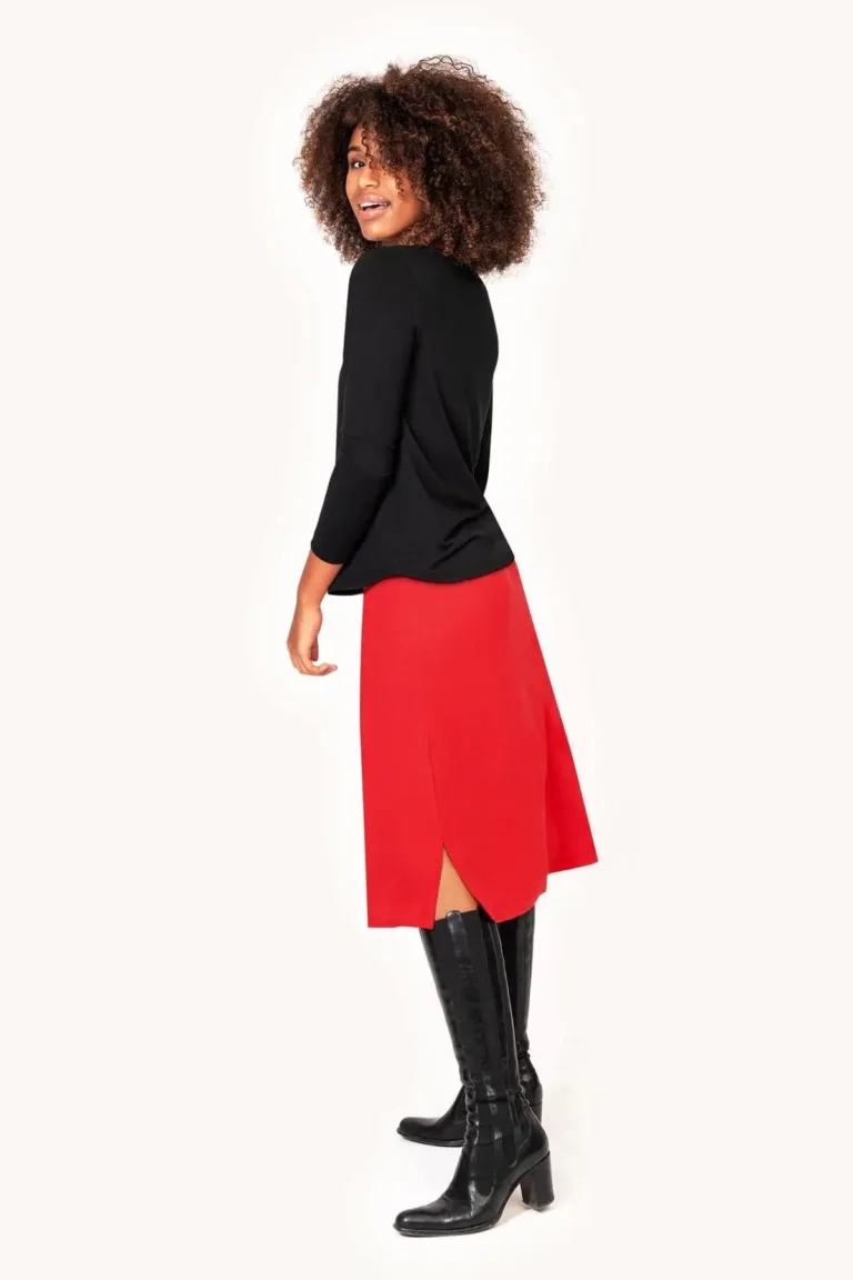 Thelma Rose - Jupe midi fendue Ombeline – 44 / Navy