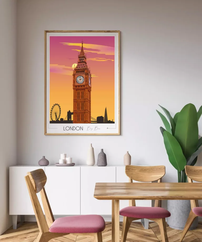 Foliove - Affiche Londres Big Ben – 50x70 cm (B2)