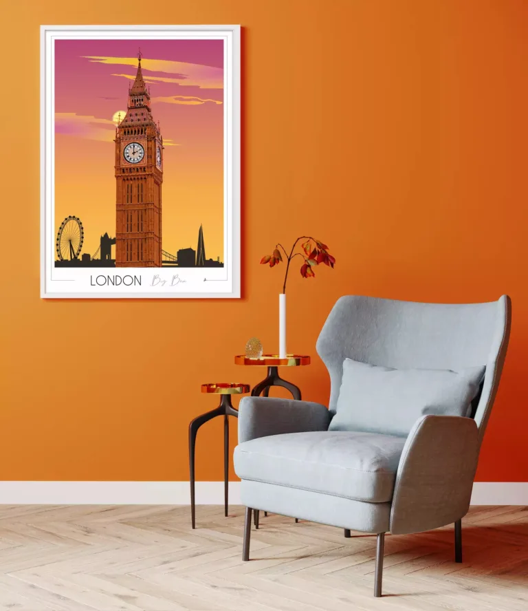 Foliove - Affiche Londres Big Ben – 50x70 cm (B2)