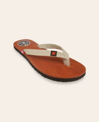 Tong Cuir Tannage Végétal TIARE Ecru par la marque Couleur Tong Couleur Tong - Tong Cuir Tannage Végétal TIARE Ecru