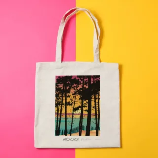 Tote Bag Plage Pereire – Arcachon par la marque Foliove Foliove - Tote Bag Plage Pereire – Arcachon