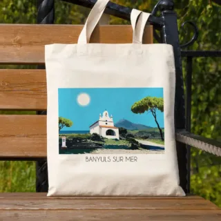 Tote Bag Banyuls sur Mer Salette par la marque Foliove Foliove - Tote Bag Banyuls sur Mer Salette