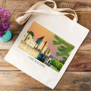 Tote Bag Carcassonne par la marque Foliove Foliove - Tote Bag Carcassonne