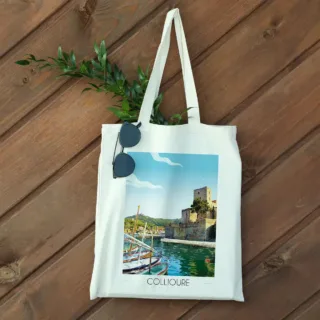 Tote Bag Collioure Château Royal par la marque Foliove Foliove - Tote Bag Collioure Château Royal