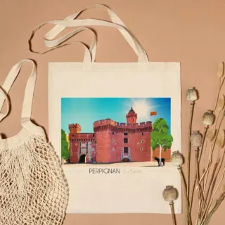 Tote Bag Perpignan Castillet par la marque Foliove Foliove - Tote Bag Perpignan Castillet
