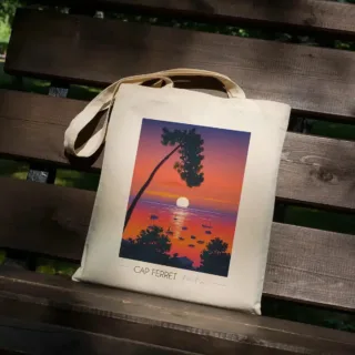 Tote Bag Cap Ferret Petit Piquey par la marque Foliove Foliove - Tote Bag Cap Ferret Petit Piquey