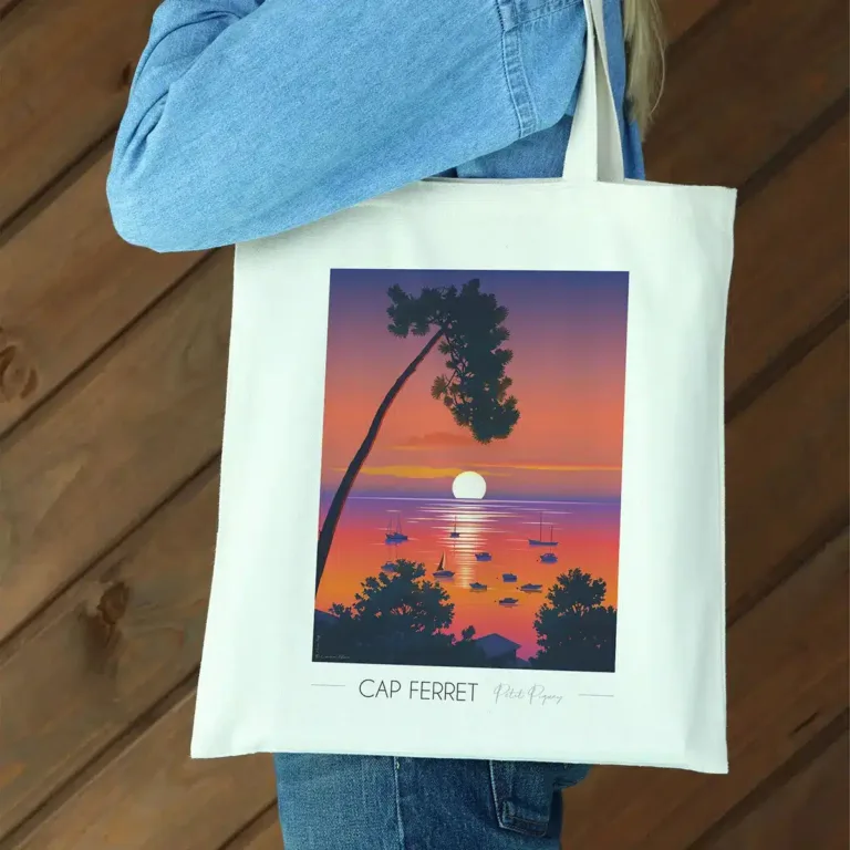 Foliove - Tote Bag Cap Ferret Petit Piquey