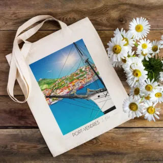 Tote Bag Port Vendres Port par la marque Foliove Foliove - Tote Bag Port Vendres Port