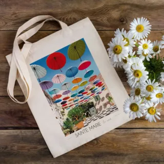 Tote Bag Sainte-Marie-la-Mer par la marque Foliove Foliove - Tote Bag Sainte-Marie-la-Mer