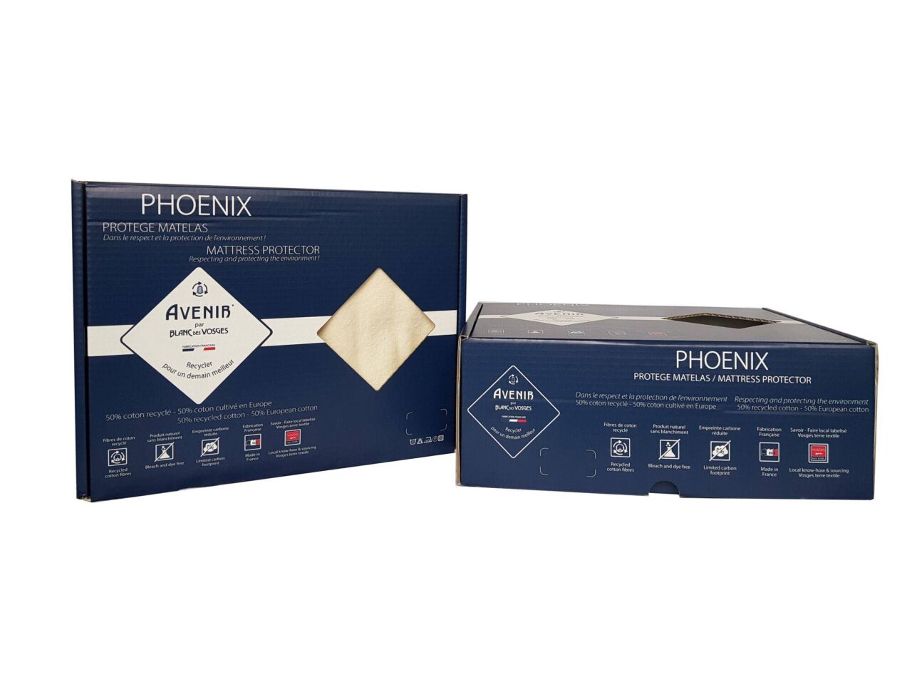 Web JPG 01 DE EQUIPEMENT LIT PROTECTION 70 190 blanc 0 BLANC VOSGES PHOENIX 100351822363 jpg COSI PAR CAMIF - Protège oreiller 50% coton recyclé